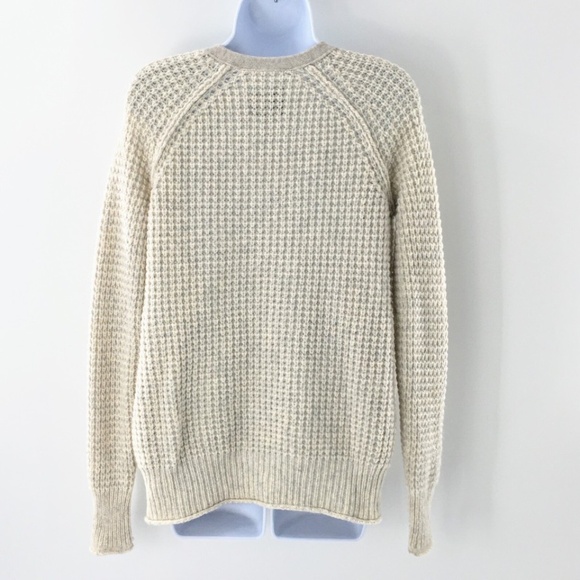 Wilfred Aritzia Cardigan Sweater Oatmeal Wool Alpaca Blend Zip Front Sz XXS - Picture 7 of 12